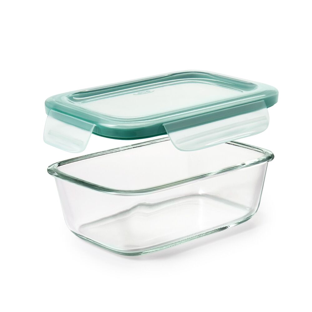 Smart Seal 3.5 Cup Glass Rectangle Container - Teal U6