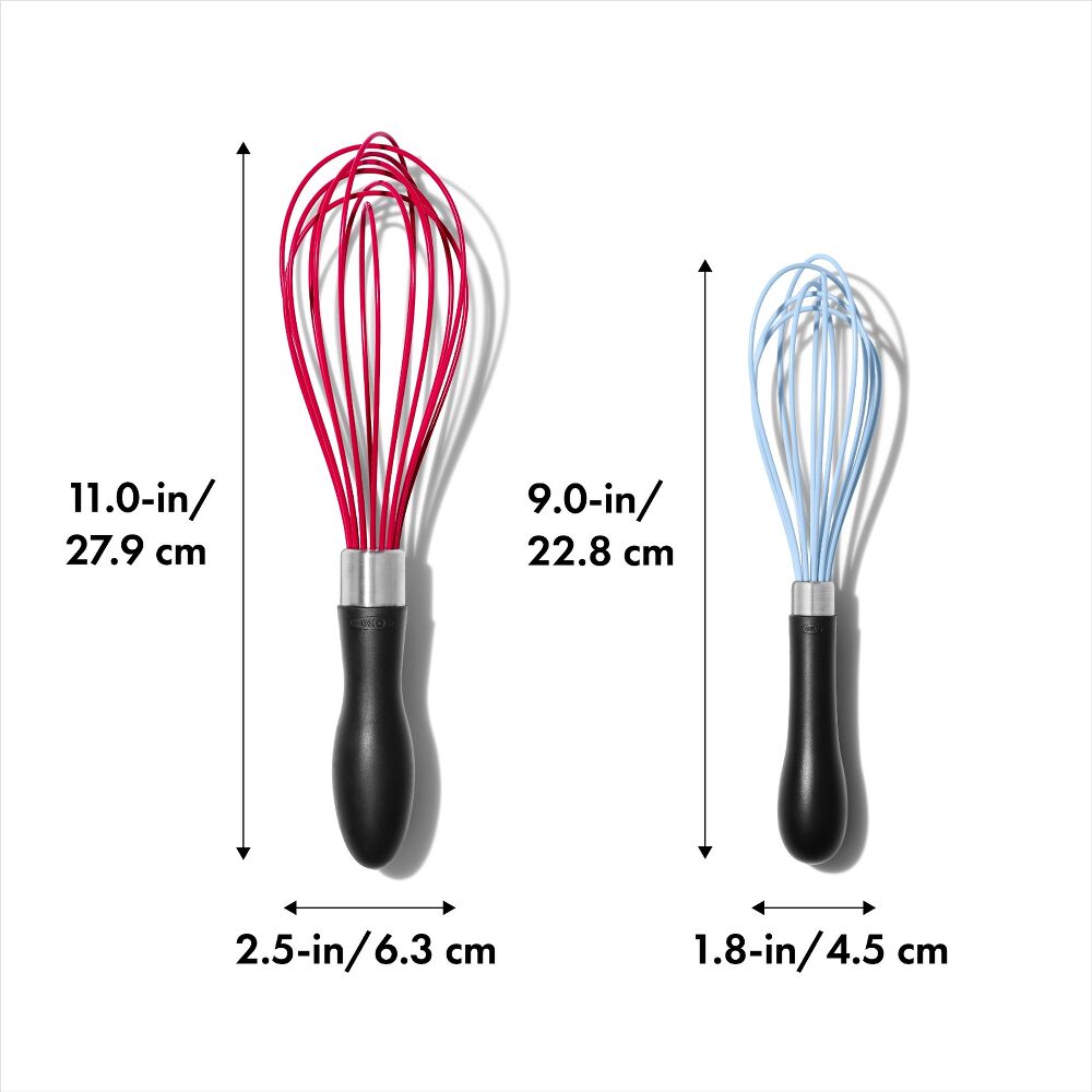 2 Pc Silicone Whisk Set D6