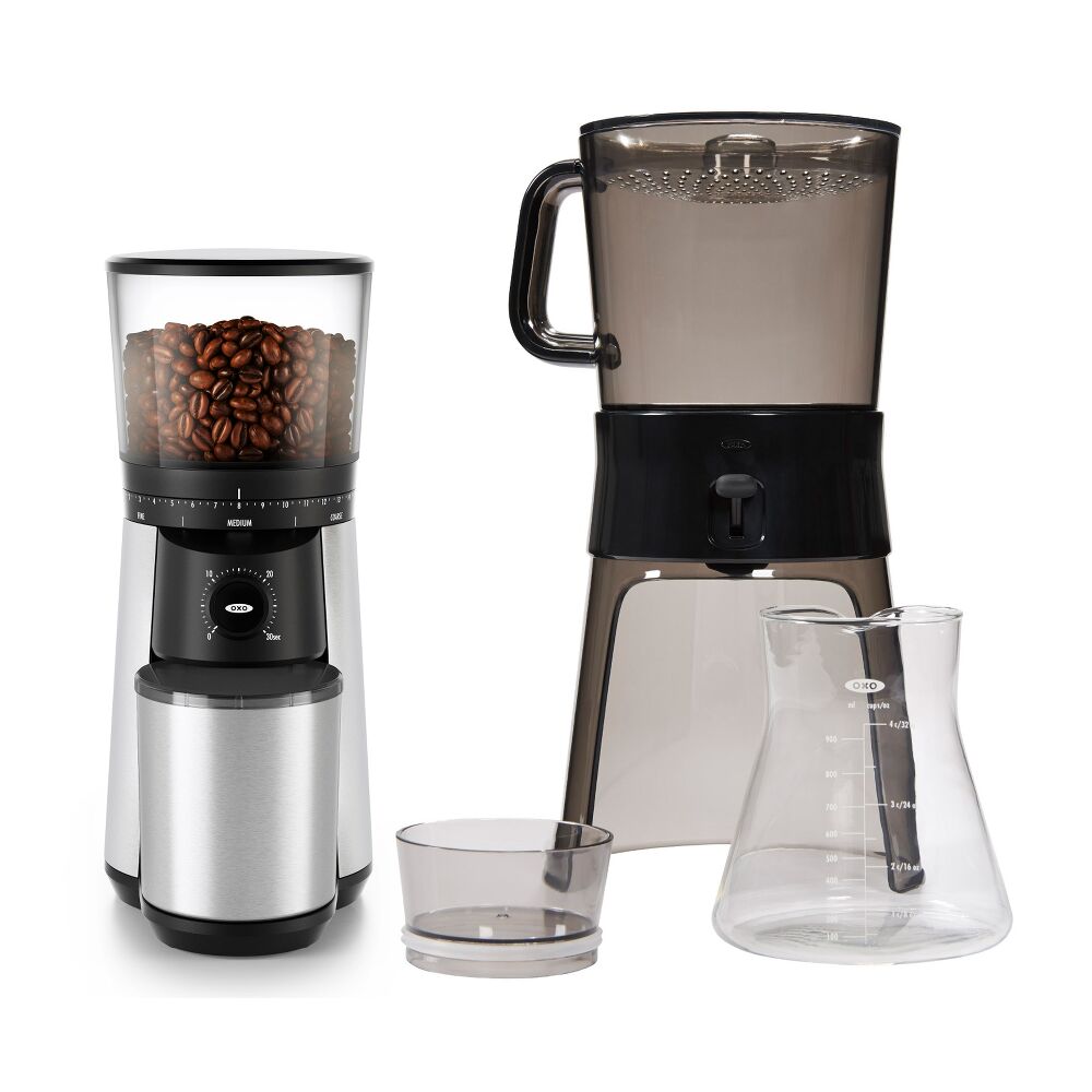 Cold Brew Coffee Maker & Conical Burr Coffee Grinder Bundle N4