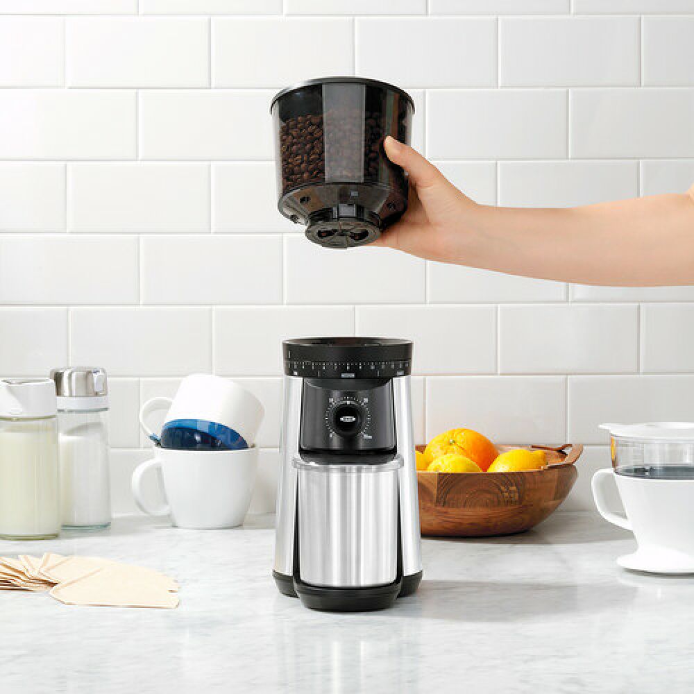Replacement Hopper with Lid for Conical Burr Coffee Grinder J4