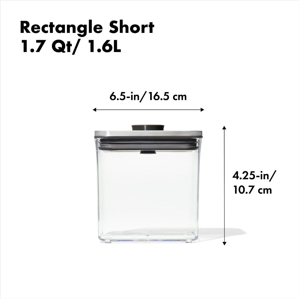POP Container - Rectangle Short (1.7 Qt/1.6 L) - Matte Black Q5