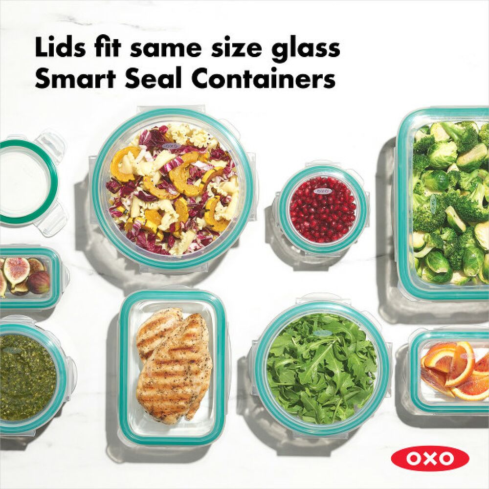 8 Piece Smart Seal Glass Round Container Set C8
