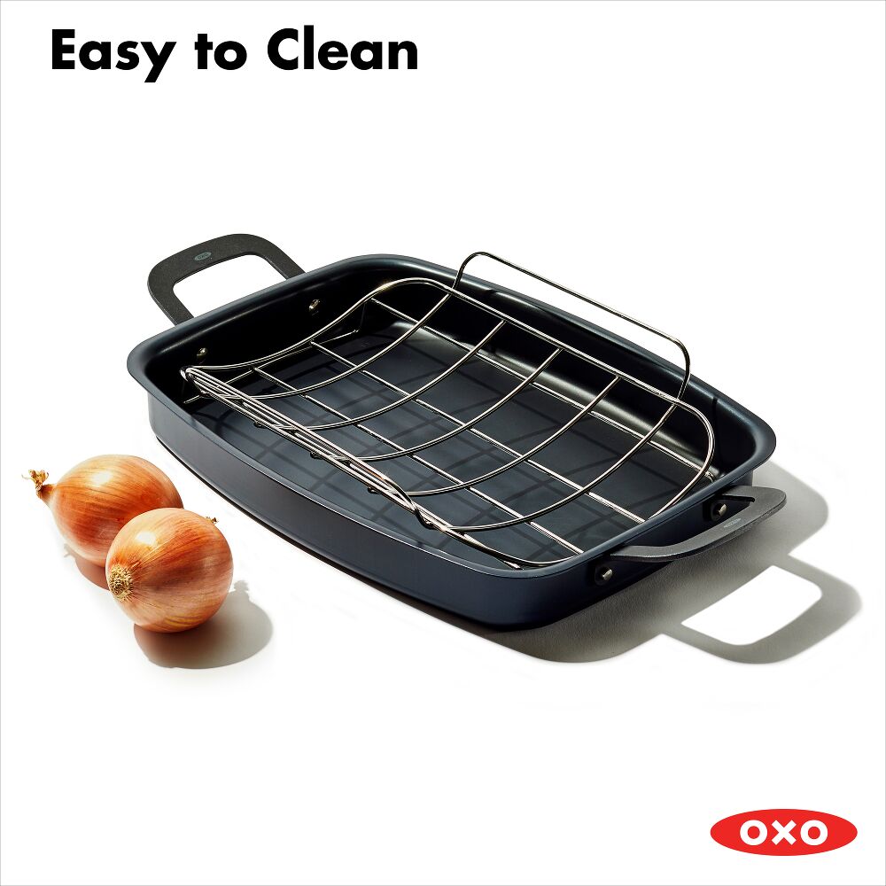 Carbon Steel Obsidian Series Roaster with Rack Y5