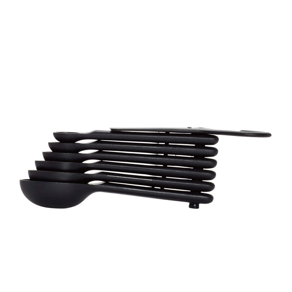 7 Piece Plastic Measuring Spoons - Black Z1