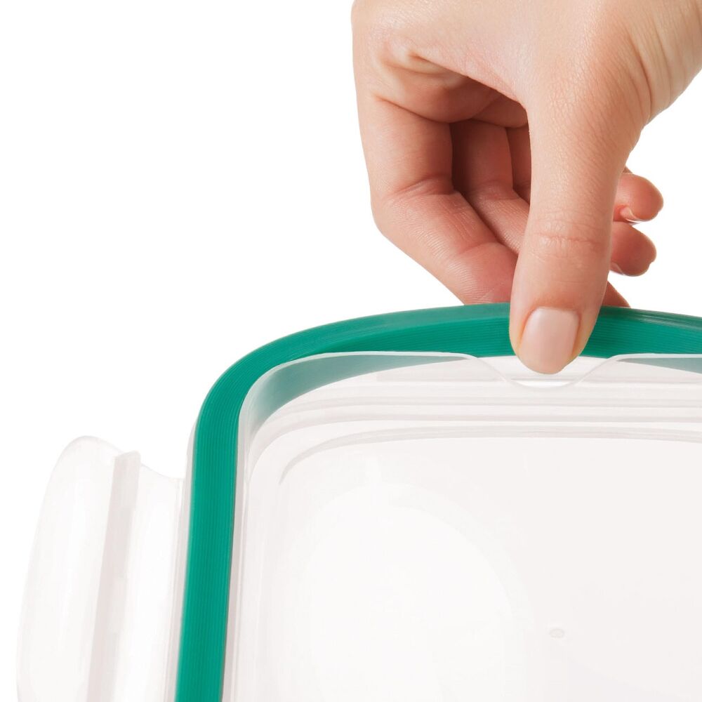Smart Seal 3.5 Cup Glass Rectangle Container - Teal U6