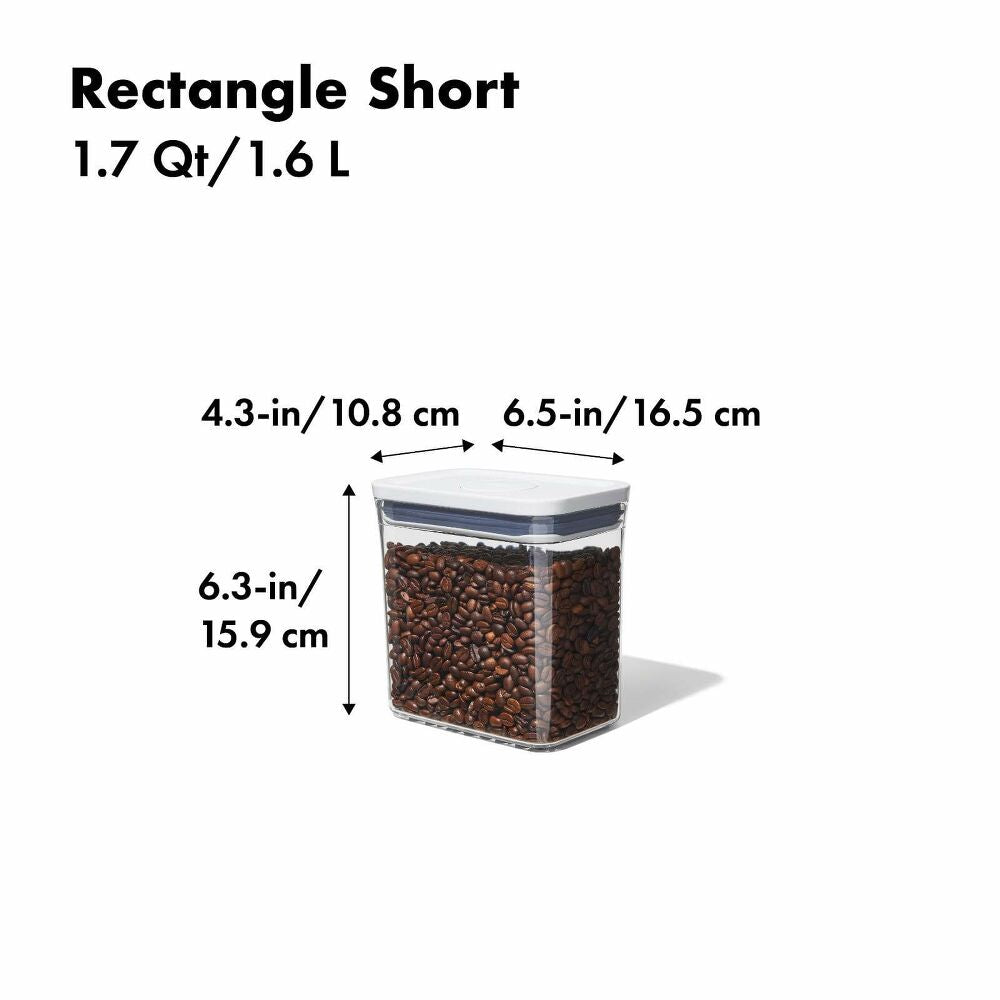 POP Container - Rectangle Short (1.7 Qt/1.6 L) - Matte Black Q5