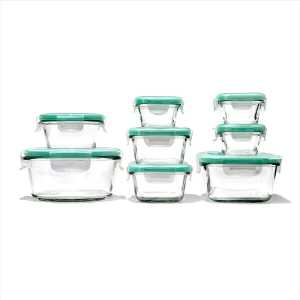 16 Piece Glass Smart Seal Everyday Container Set U9