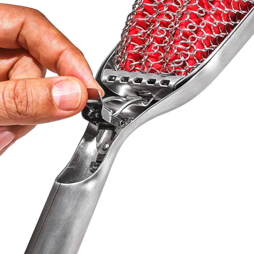 Coiled Grill Brush With Replaceable Head X4