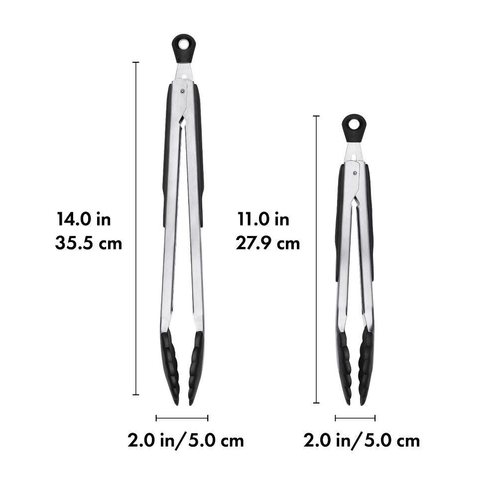 2-Piece Tongs with Nylon Heads Set W2