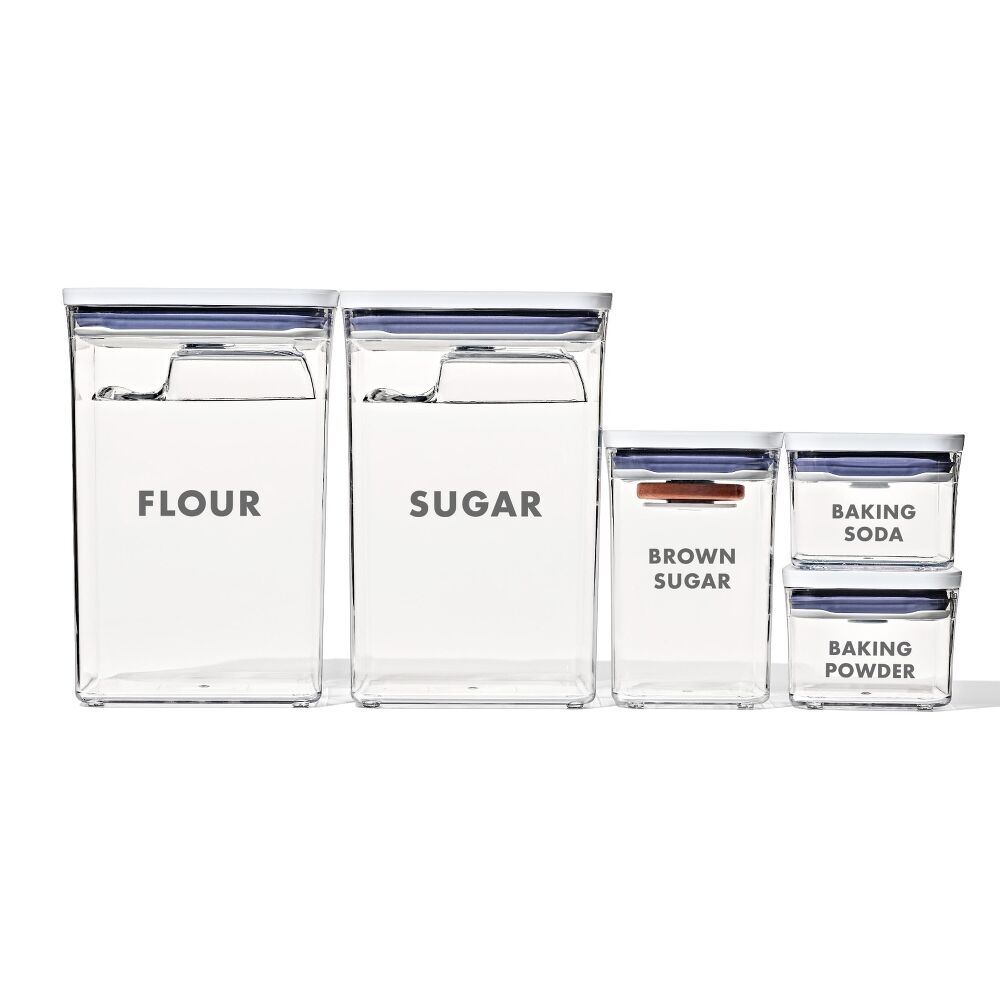 8-Piece Prelabeled Baking POP Container Set Z5