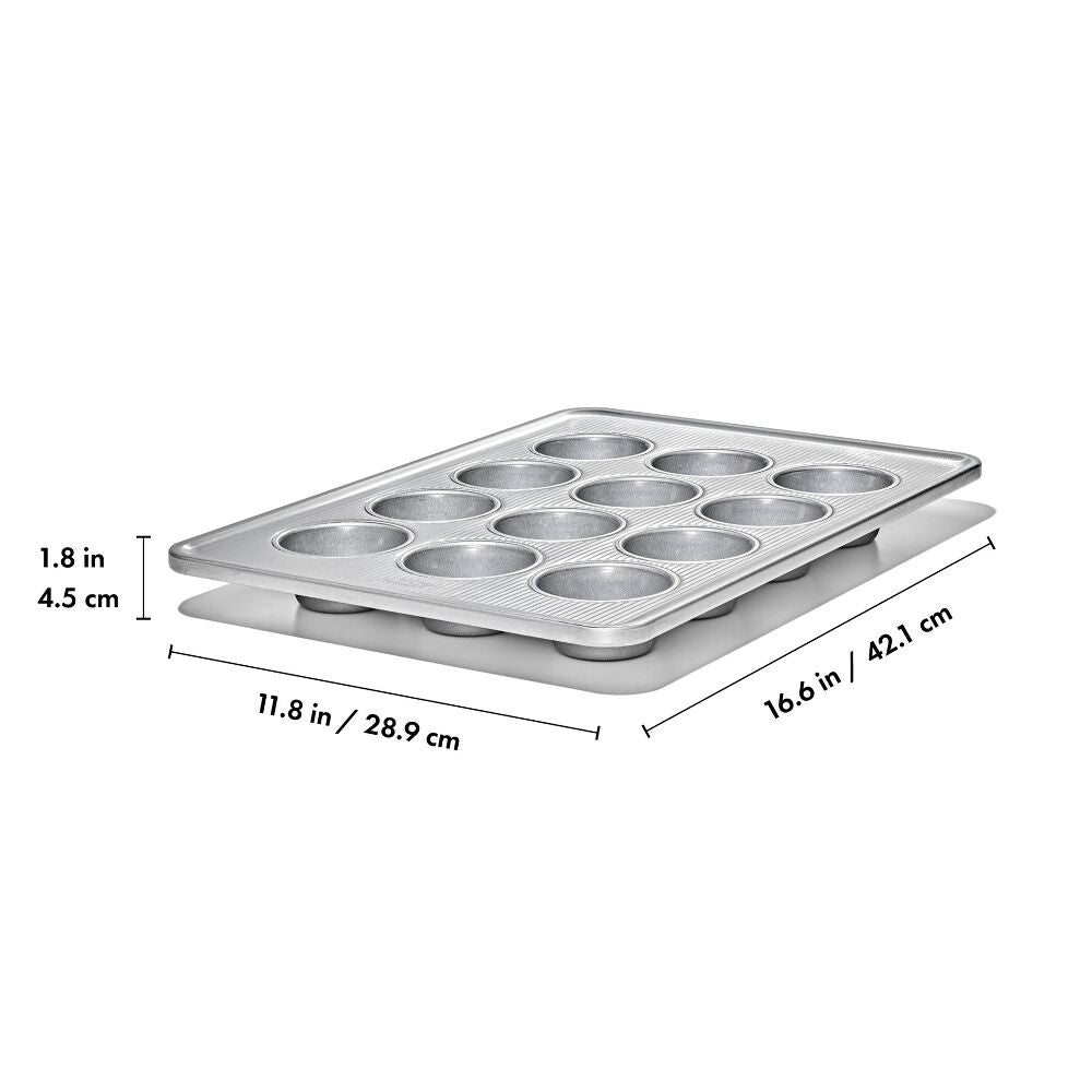 Nonstick Pro Clear Coated 12 Cup Muffin Pan H7