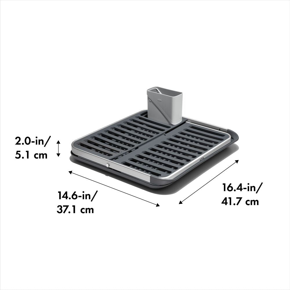 OXO Good Grips Aluminum Fold Flat Dish Rack Z7
