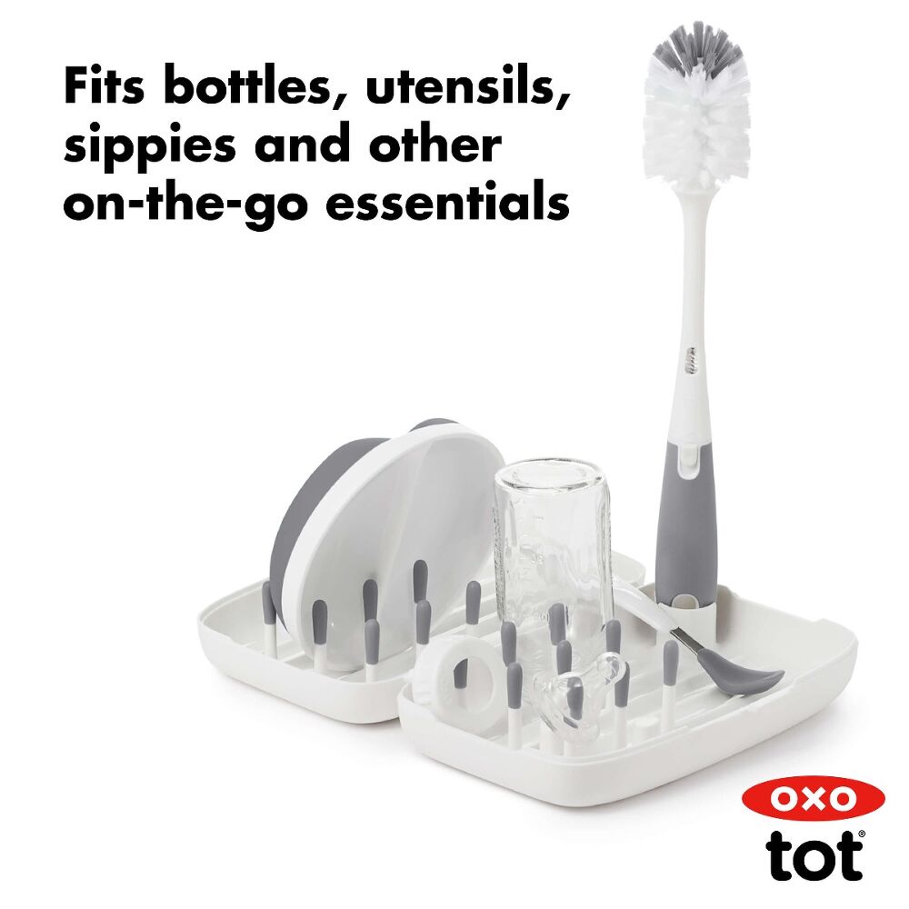 On-the-Go Drying Rack with Bottle Brush D7
