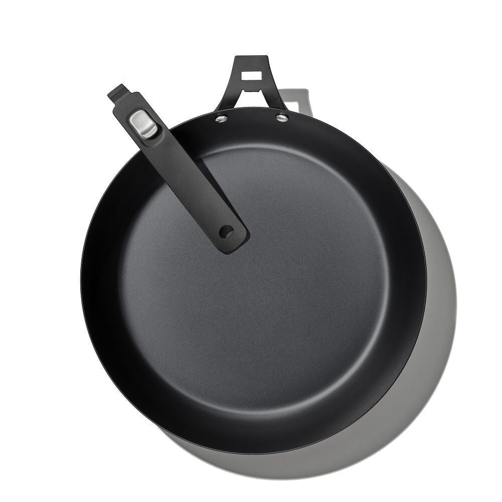 Outdoor 12-inch Carbon Steel Pan with Removable Handle A1