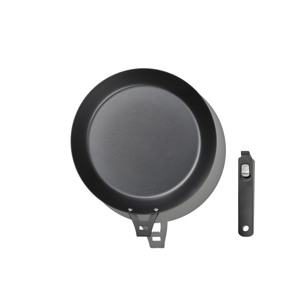 Outdoor 12-inch Carbon Steel Pan with Removable Handle A1