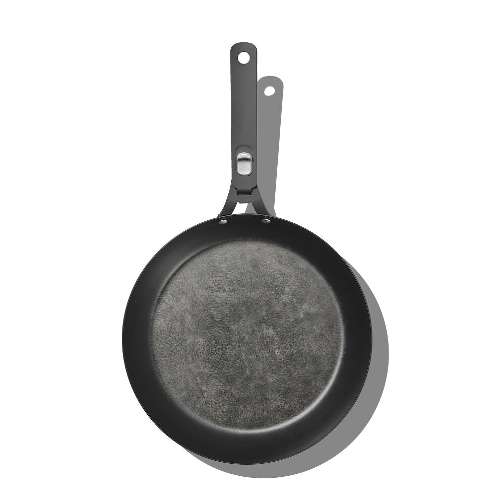 Outdoor 12-inch Carbon Steel Pan with Removable Handle A1