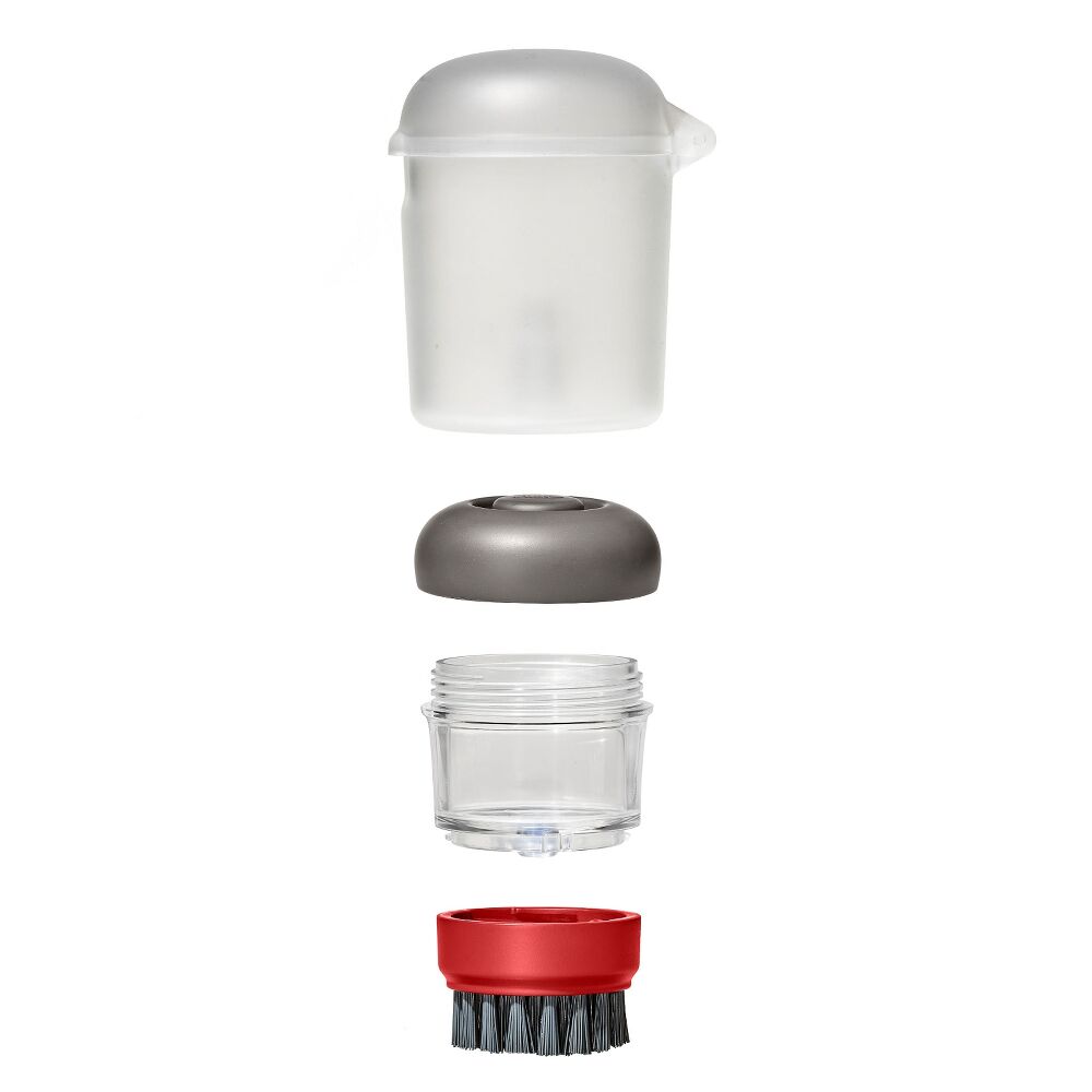 Outdoor Soap Dispensing Dish Brush with Storage Case J8