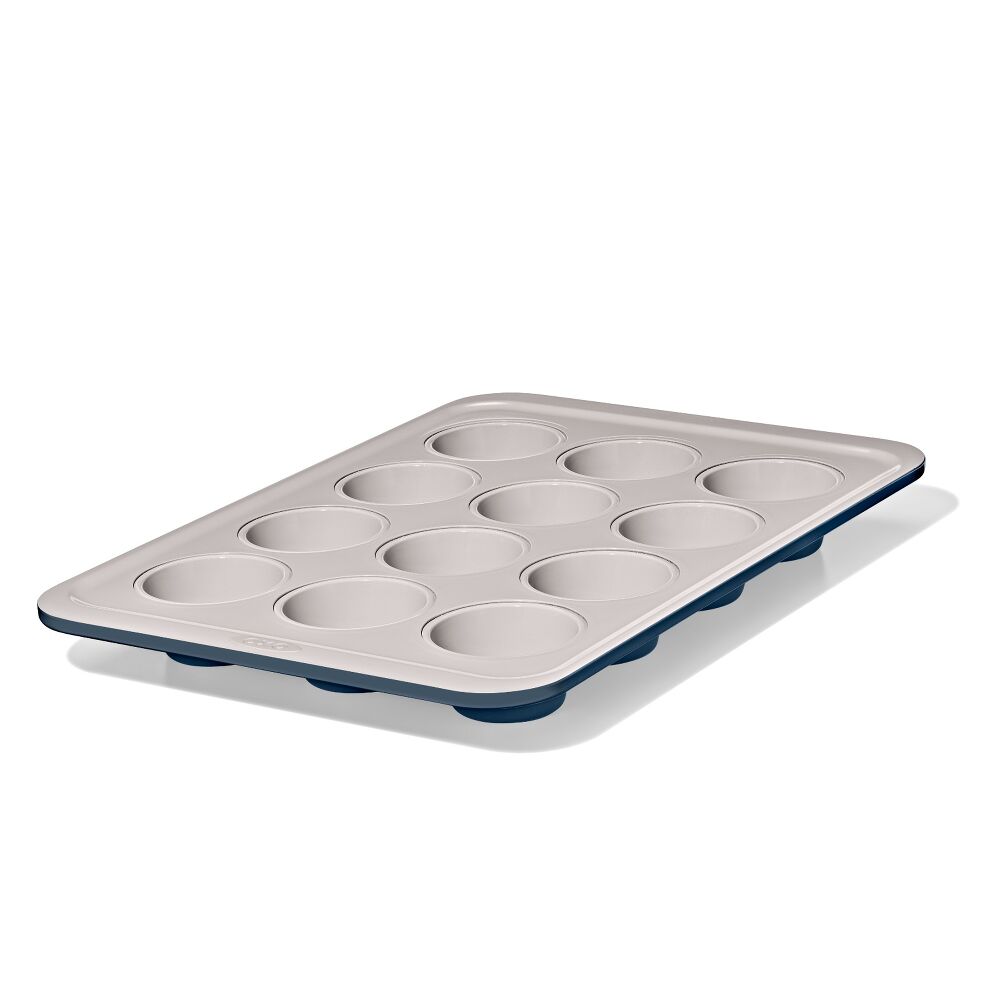 Non-Stick Pro Ceramic Coated Metal Bakeware 12 Cup Muffin Pan K2