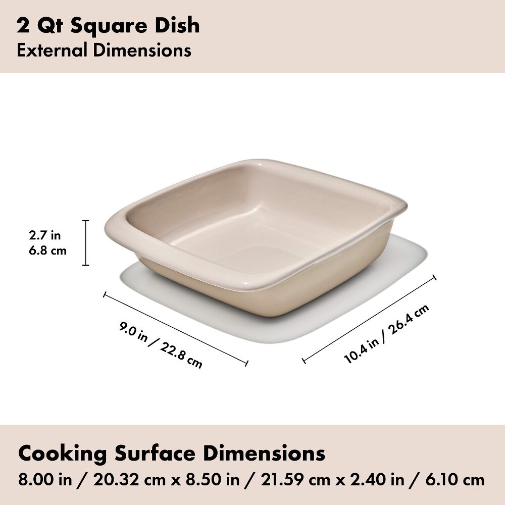 2 Qt Square Stoneware Baking Dish Y4