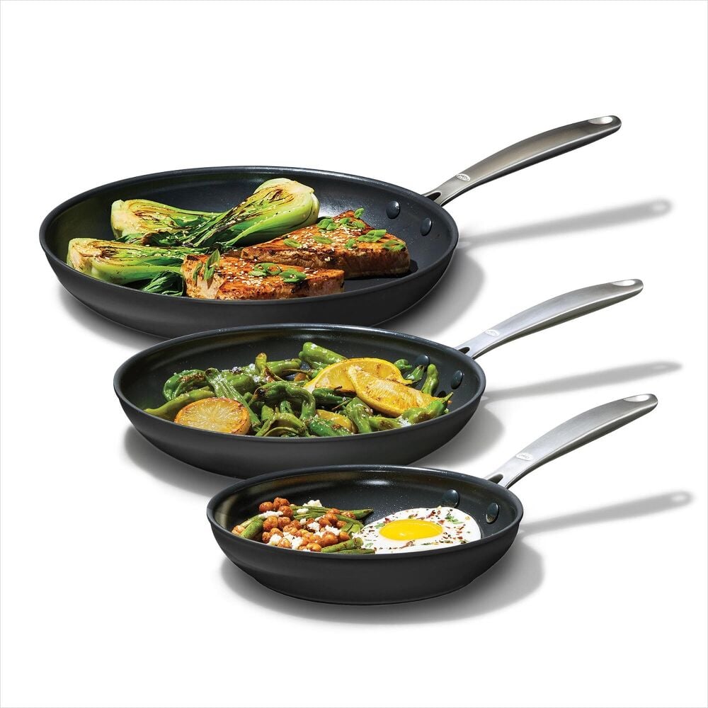 Enhanced Non-Stick 3-Piece Frypan Set — Black J9