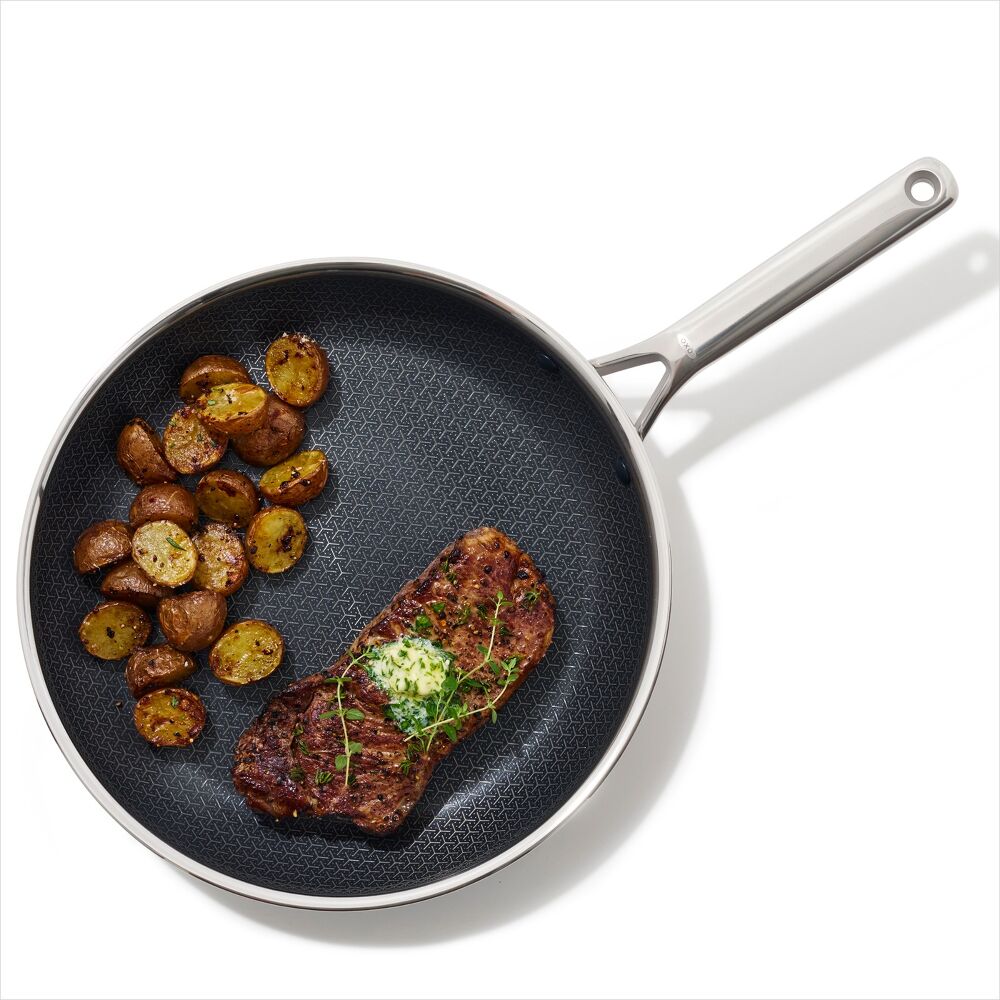 Trident Hybrid Non-Stick Stainless Steel 12 in Fry Pan J0