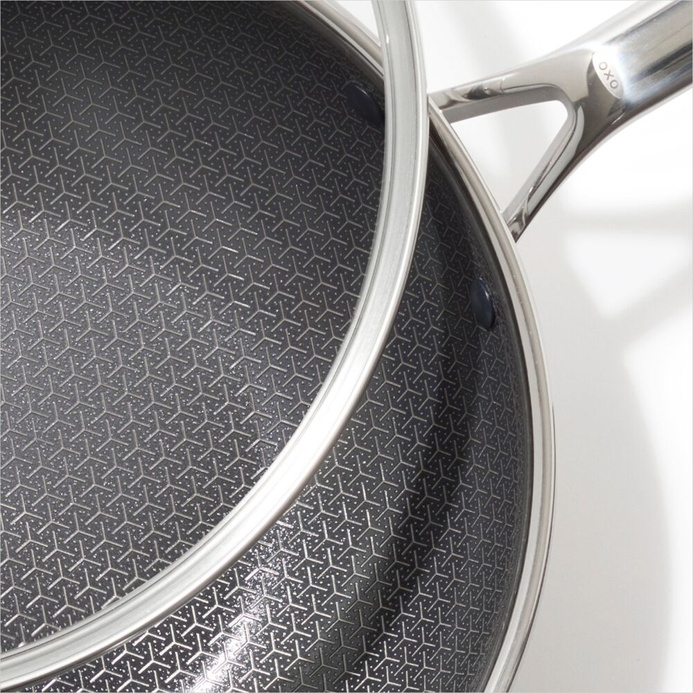 Trident Hybrid Non-Stick Stainless Steel 5 Qt Wok with Lid N9