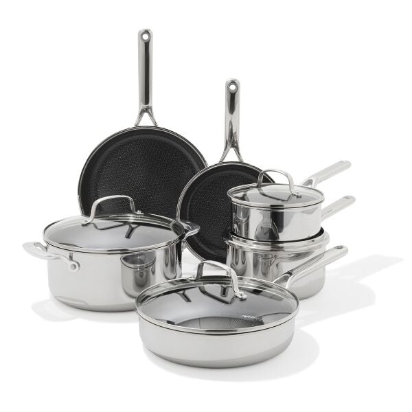 Trident Hybrid Non-Stick Stainless Steel 10-Piece Set U1