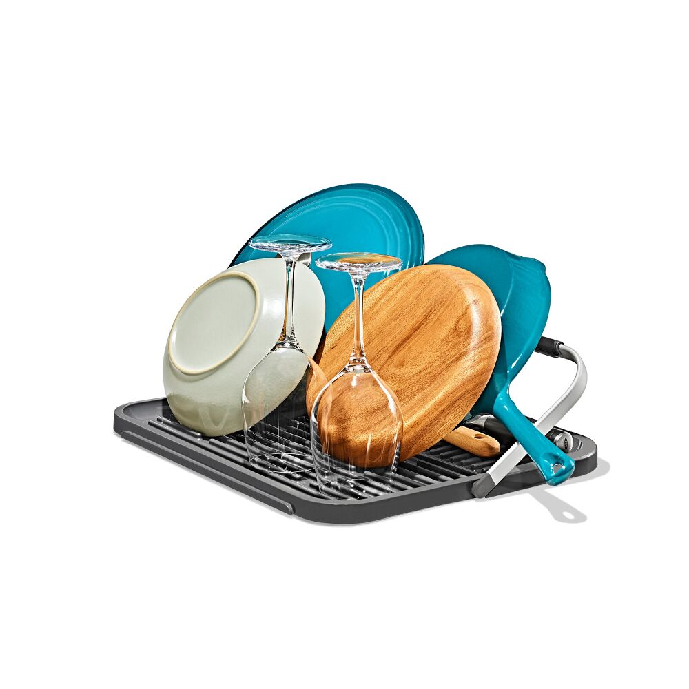 OXO Good Grips Compact Drying Rack with Dish Rest E6