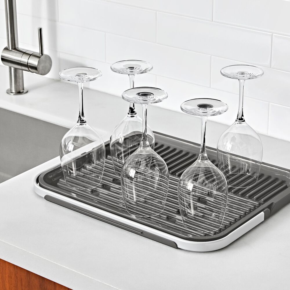 OXO Good Grips Compact Drying Rack with Dish Rest E6