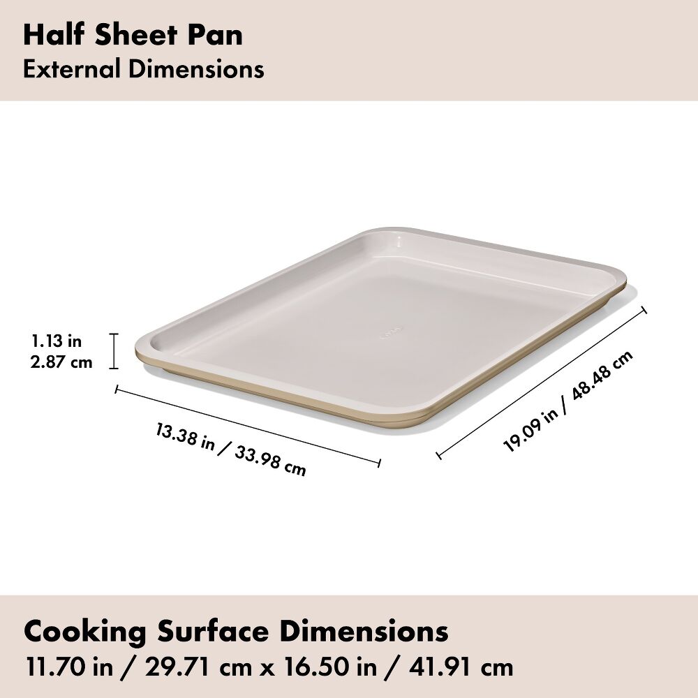 Non-Stick Pro Ceramic Coated Metal Bakeware Half Sheet Pan L0