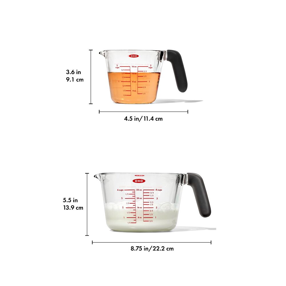2-Cup and 4-Cup Glass Measuring Cup Set Q7