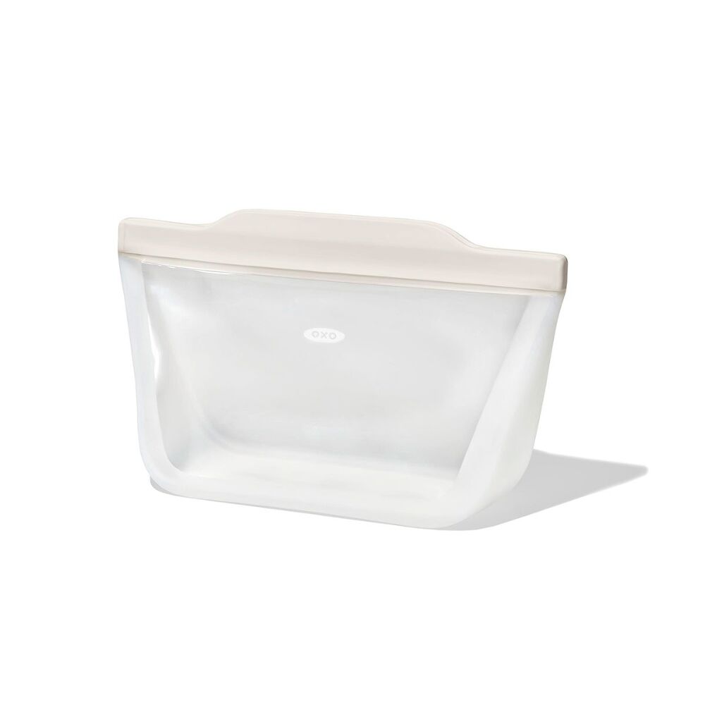 Silicone Reusable Bag - Stand-Up Quart (32 oz) - Oat E8