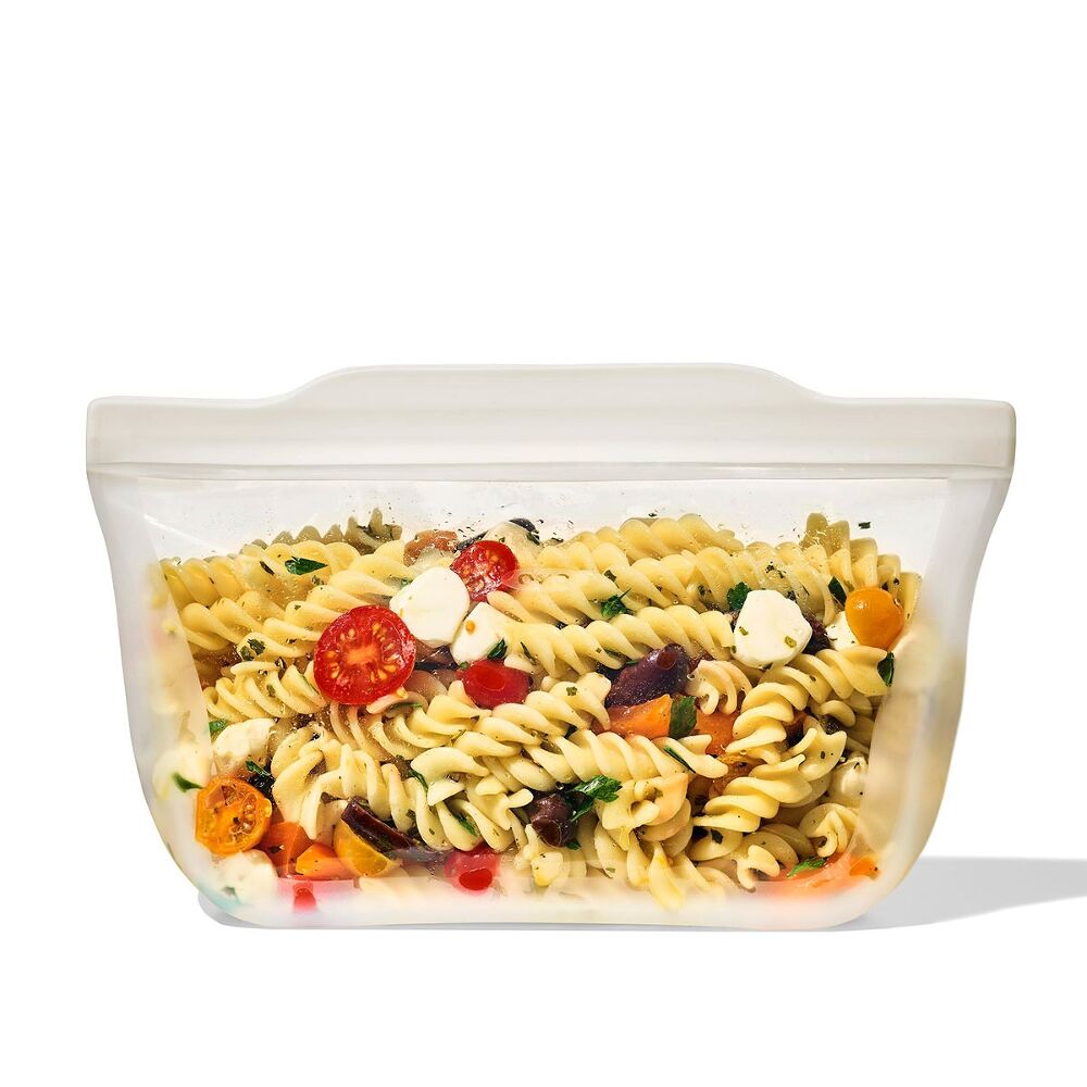 Silicone Reusable Bag - Stand-Up Quart (32 oz) - Oat E8