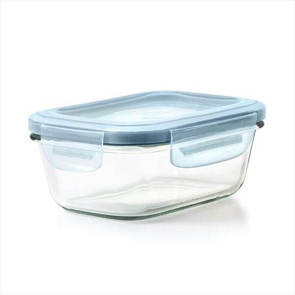 Smart Seal 1.6-Cup Glass Rectangle Container - Arctic Blue R3
