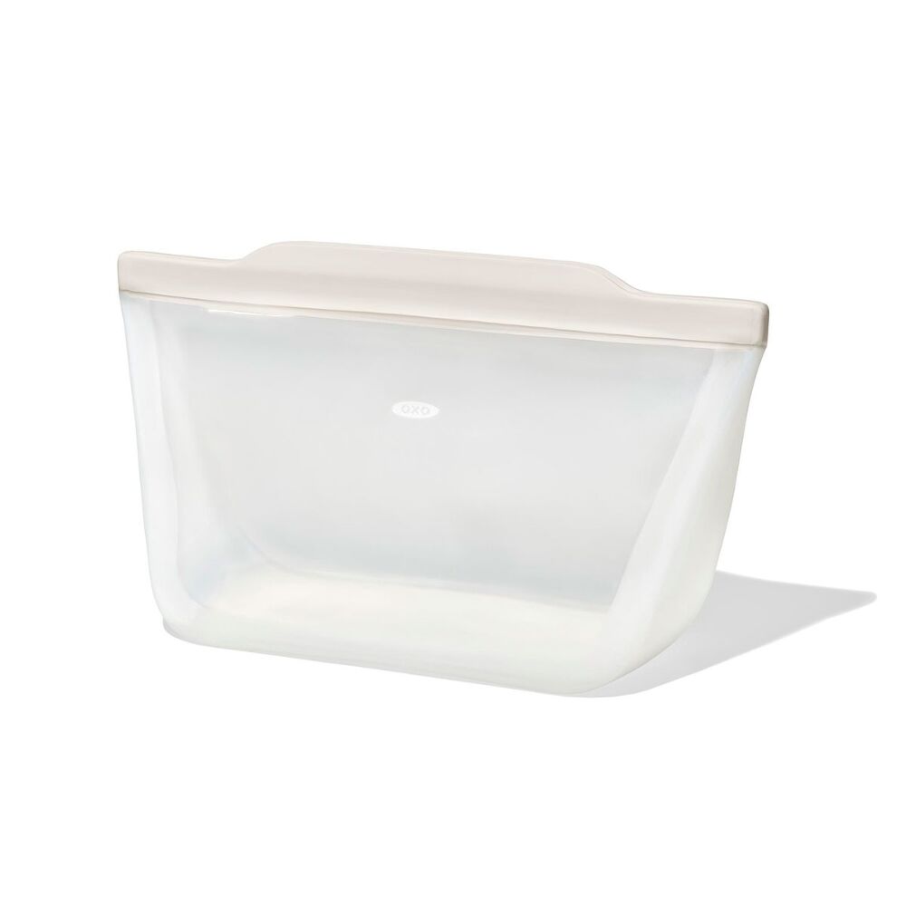 Silicone Reusable Bag - Stand-Up Half Gallon (64 oz) - Oat Y9