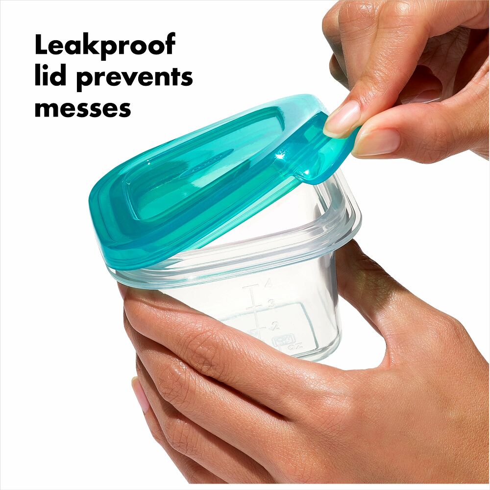 4 oz Baby Blocks™ Silicone Freezer Storage Containers - Tot Teal E6