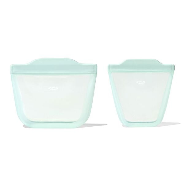 Tot Silicone Reusable Bag - 2-Piece Stand-Up Cup Set I8