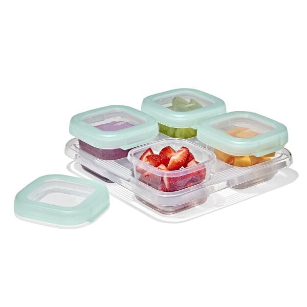 Baby Blocks Food Storage Containers (4 oz) - Opal X4