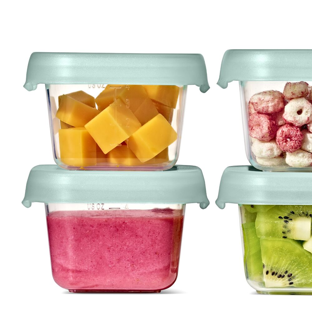Baby Blocks Food Storage Containers (4 oz) - Opal X4