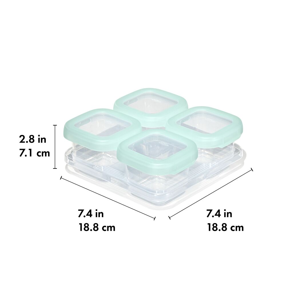 Baby Blocks Food Storage Containers (6 oz) - Opal R7