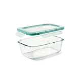 Smart Seal 8 Cup Glass Rectangle Container - Teal U3
