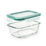 Smart Seal 3.5 Cup Glass Rectangle Container - Teal U6