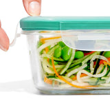 Smart Seal 3.5 Cup Glass Rectangle Container - Teal U6
