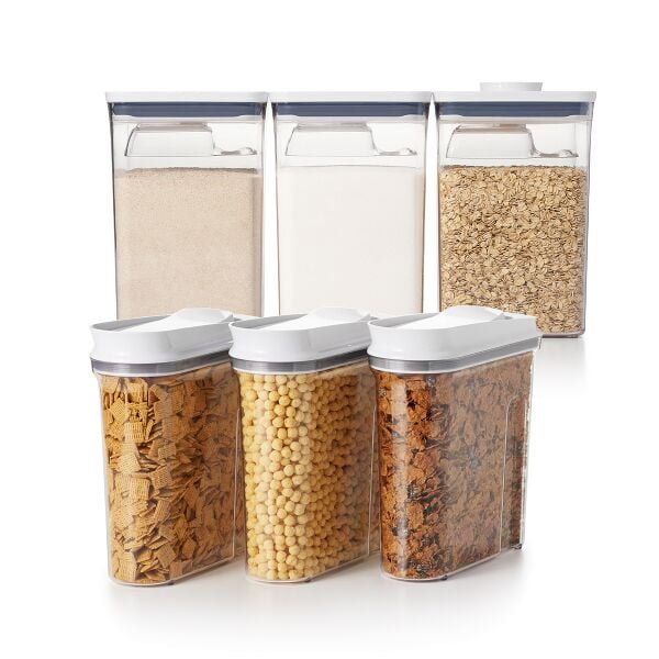3 Piece Cereal Dispenser Set & 6-Piece POP Container Set Bundle V3