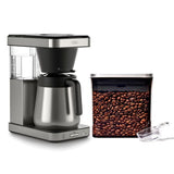8-Cup Coffee Maker & Steel Coffee POP Container (1.7 Qt) with Scoop Bundle K2