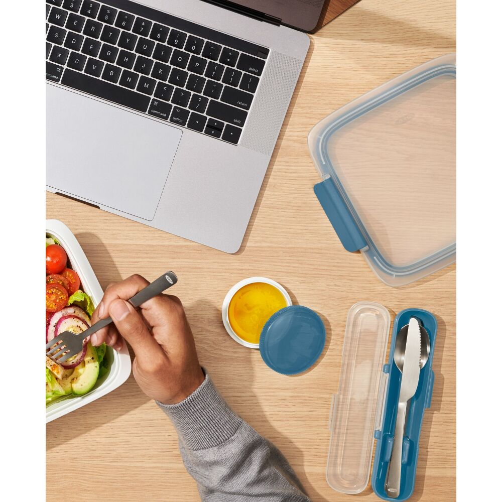 Prep & Go Stainless Steel Utensils With Case - Ocean Blue J1