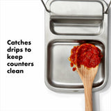 Stainless Steel Spoon Rest with Lid Holder M3