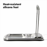 Stainless Steel Spoon Rest with Lid Holder D3