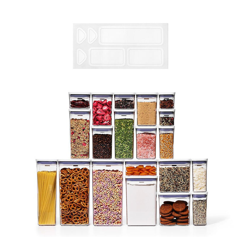 POP Removable Labels & 20-Piece POP Container Set Bundle Q1