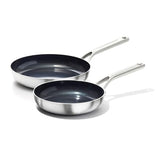 Stainless Steel Mira Series 2 Pack Frypans - Ceramic D2